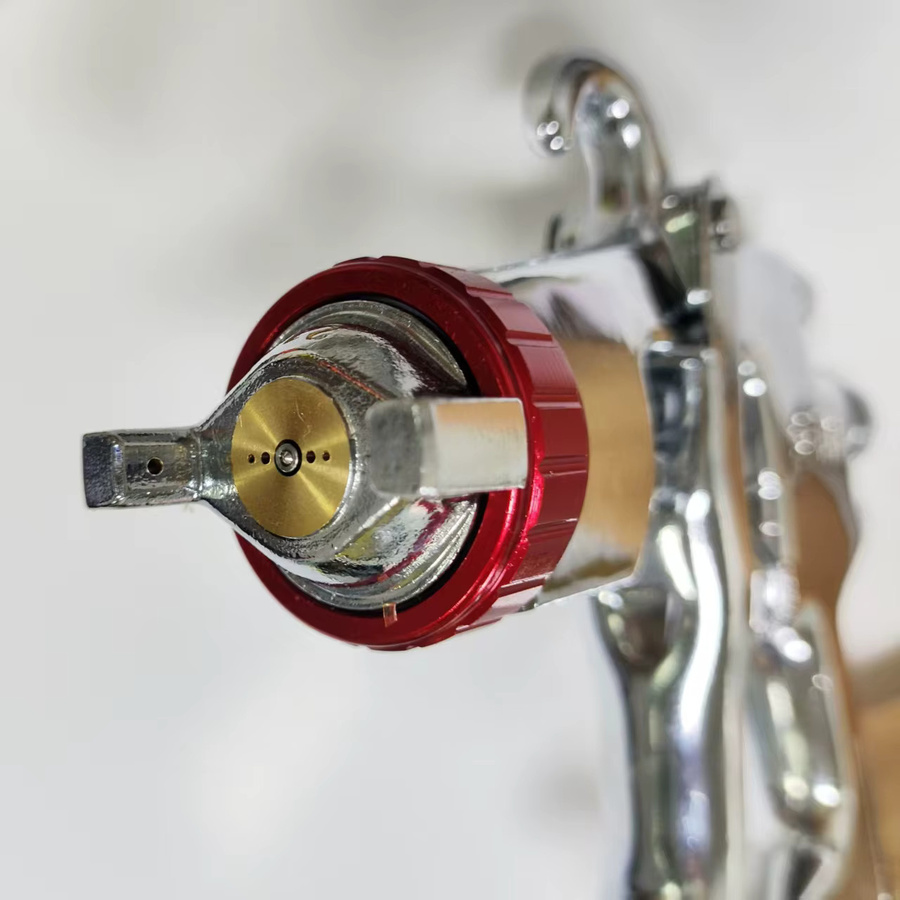 Professionelle S710 Spritzpistole mit 1,3 mm Düse in Silber für Autolackierungen und Airbrush-Anwendungen - Bild 2