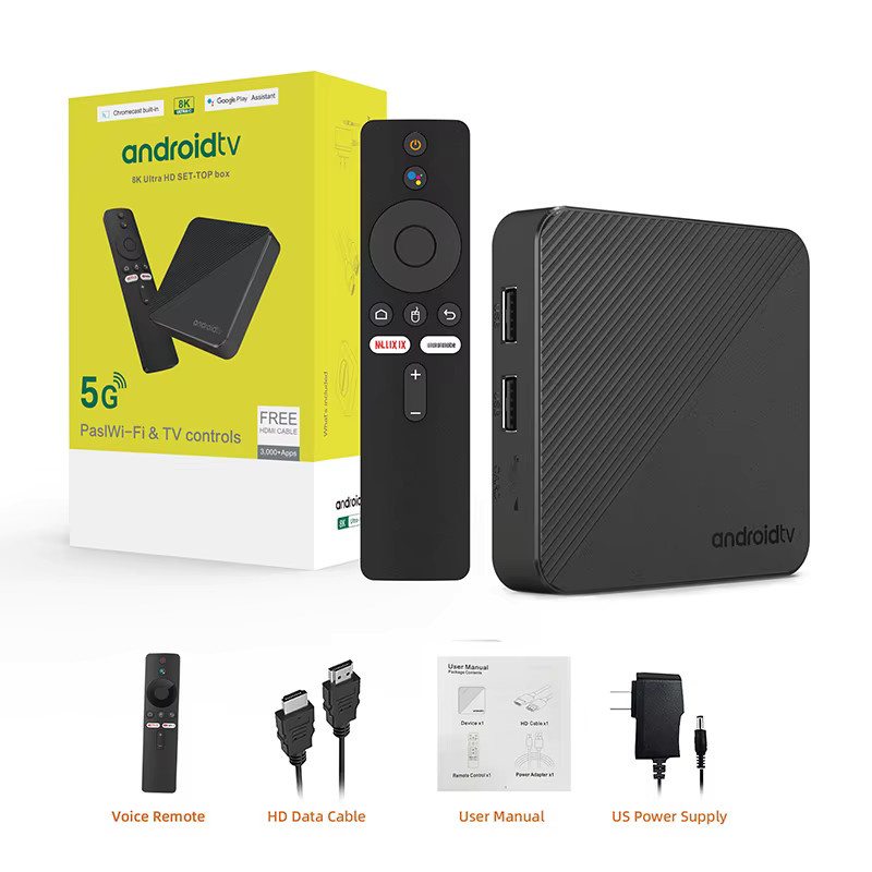 Android 16.0 Smart TV Box Media Streamer mit Rockchip RK3518, 8K Auflösung, WiFi6, 4GB RAM und 32GB/64GB Speicher, Schwarz - Bild 5
