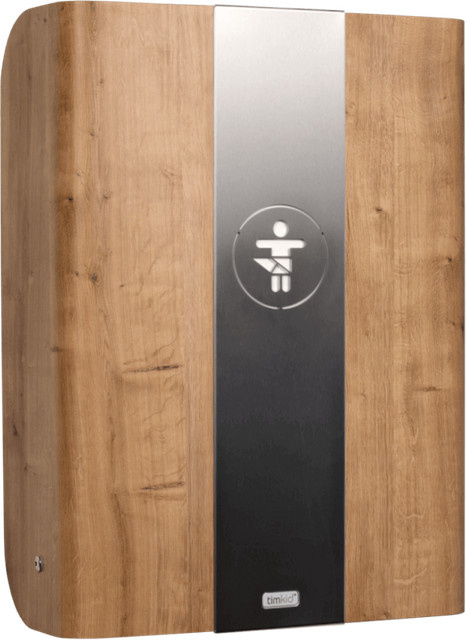 timkid Wandwickeltisch KawaMaxi in Eiche, Anthrazit und Edelstahl, B/T/H: 68,2 x 87,5 x 83 cm - Bild 1