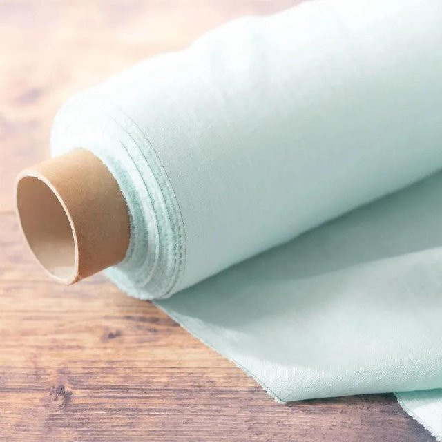 YT Daily Necessities Tischdecke aus 100% reinem Leinen, einfarbig in Hellblau, B/T/H: 260 x 135 cm - Bild 1
