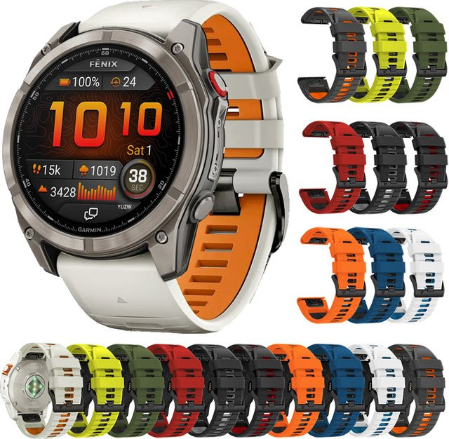 Garmin Uhrenarmband Silikon, Bicolor, Unisex - Bild 1