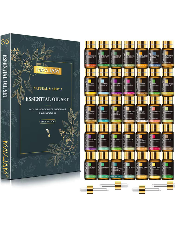 Mayjam Ätherische Öle Set, 35 Stück, Lavendel, Vanille, Zitrone, Eukalyptus - Bild 5