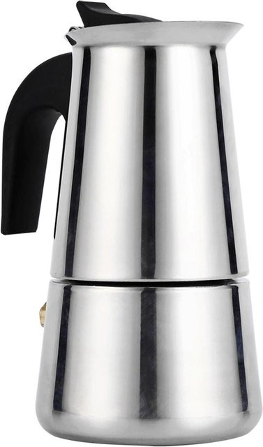 Tooarts Edelstahl Percolator Moka Kaffeemaschine in Silber, 100 ml - Bild 1