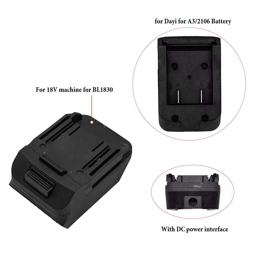 Dayi Batterie Adapter Kabel Stecker für BL1830 BL1840 BL1850 und A3 2106 Power Werkzeug Zubehör - Bild 3