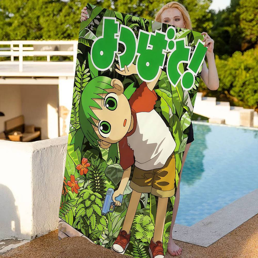 Ka Chen Muda Anime Y-Yotsuba Strandtuch für Mädchen aus Mikrofaser, bunt, B: 40 cm, H: 60 cm - Bild 1