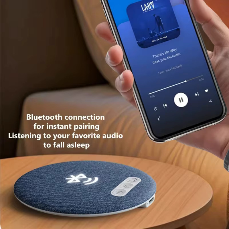 DIXSG Mini Schlaf-Bluetooth 5.4 Lautsprecher mit Naturgeräuschen und Weißem Rauschen, Kabellose Soundbar und Musikplayer in Weiß oder Blau - Bild 3