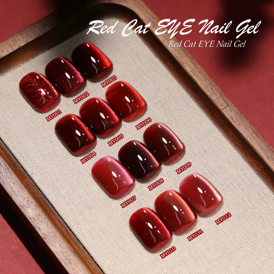 Misscheering Gel-Nagellack, roter Rubin, glänzend, Unisex - Bild 2