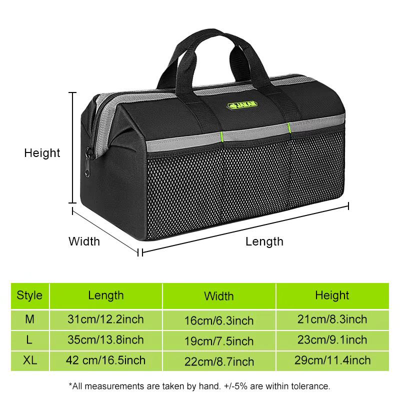 Jakah Werkzeugtasche JK-204 Multifunktionale Elektriker-Gürteltasche zur Werkzeug- und Teileaufbewahrung in Grün und Schwarz - Bild 4
