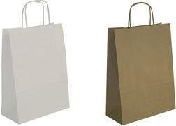 agipa Geschenktüte aus weißem Kraftpapier mit Tragekordel, B: 24 cm, H: 31 cm - Bild 1
