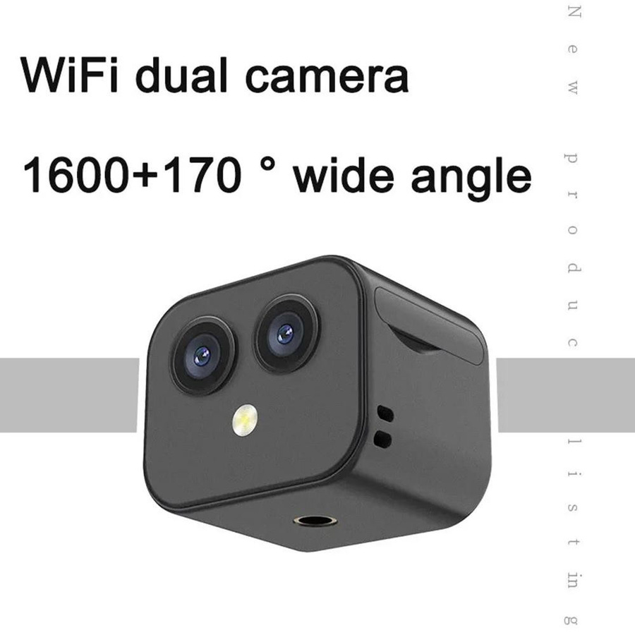 Andoer 4K WiFi Camcorder mit Dual-Objektiv, 170 Grad Weitwinkel und Zwei-Wege-Gegensprechanlage, Schwarz - Bild 4