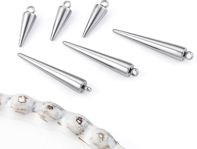 Kegelanhänger Edelstahl, Silber, Unisex - Bild 1