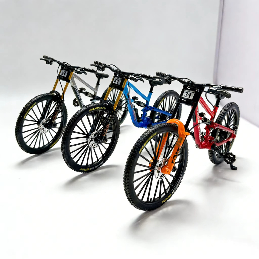 HRZPACT V10 Simulationsmodell Mountainbike, Softtail Downhill Fahrrad, Metall, Rot - Bild 5