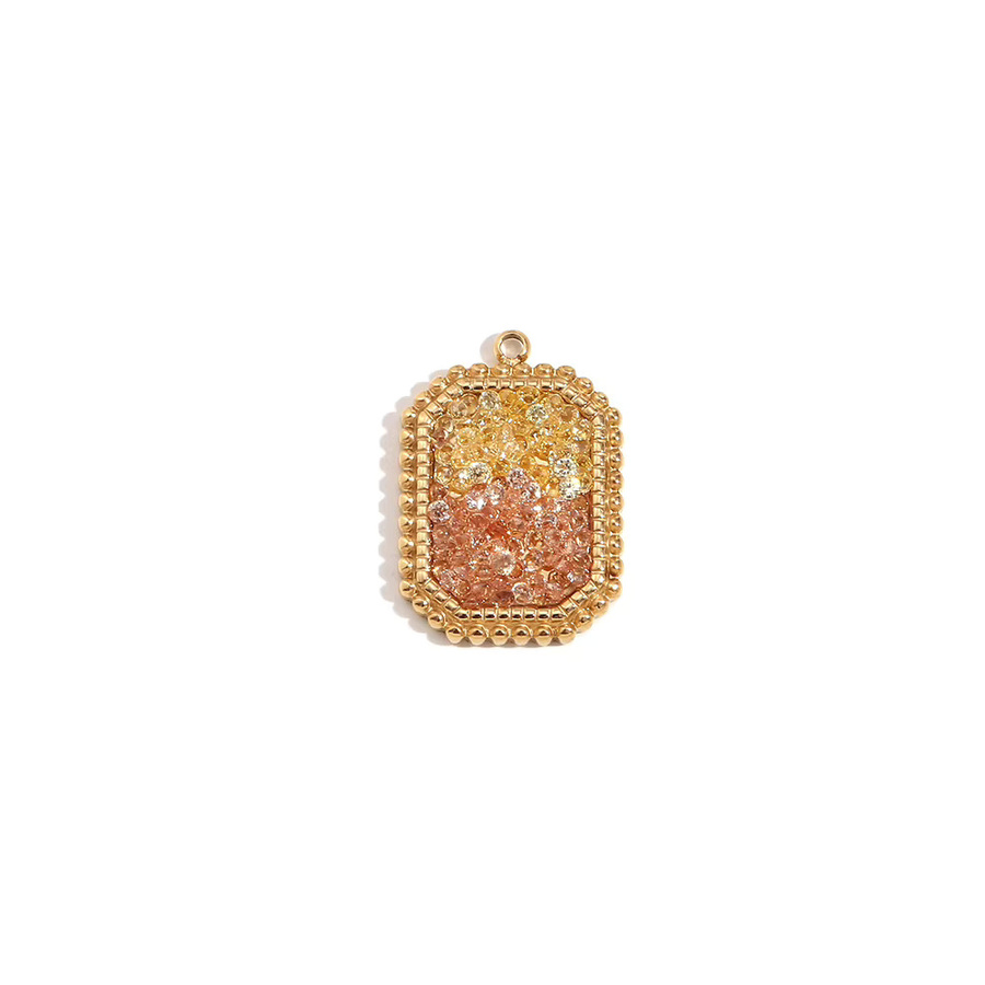 E.B.belle Anhänger Charms, Edelstahl, 14K vergoldet, Perle, Zirkonia - Bild 4