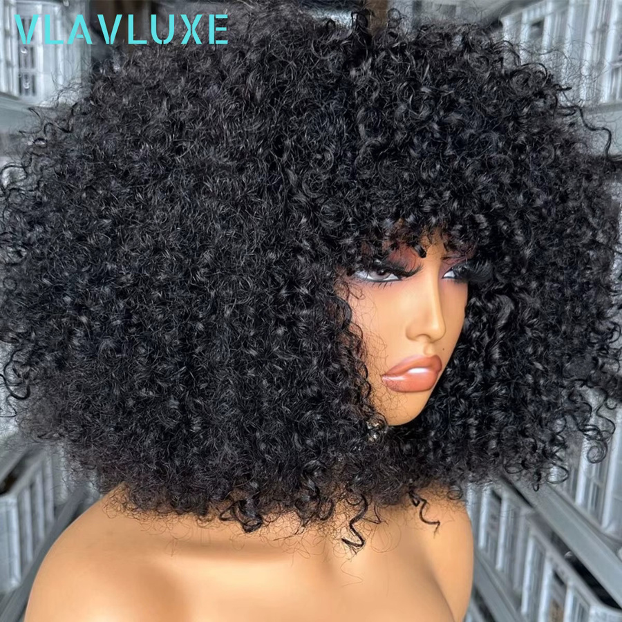 VLAVLUXE Afro Kinky Curly Lace Front Perücke aus Echthaar, Damen - Bild 2
