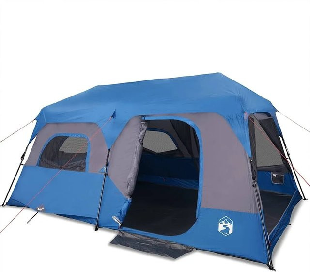 Furnicato Familienzelt Campingzelt mit Kabine in Blau, B/T/H: 441 x 288 x 217 cm - Bild 1