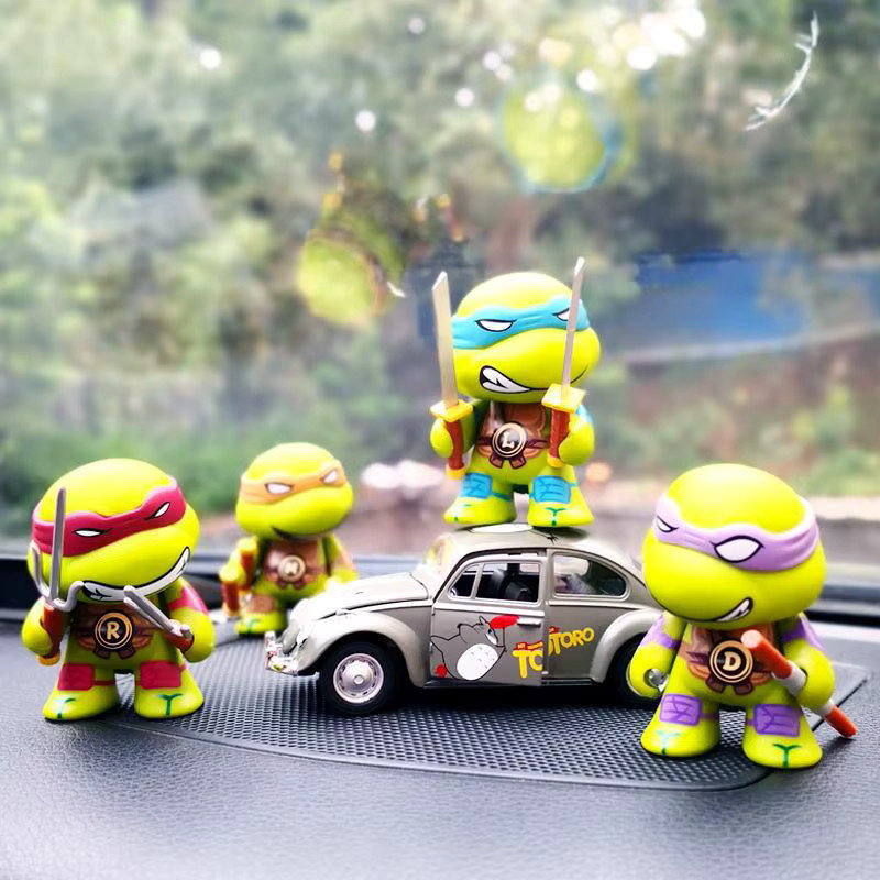 Potdemiel Ninja Turtles TMNT-Figur, 4-teiliges Set, mit beweglichen Gelenken - Bild 4