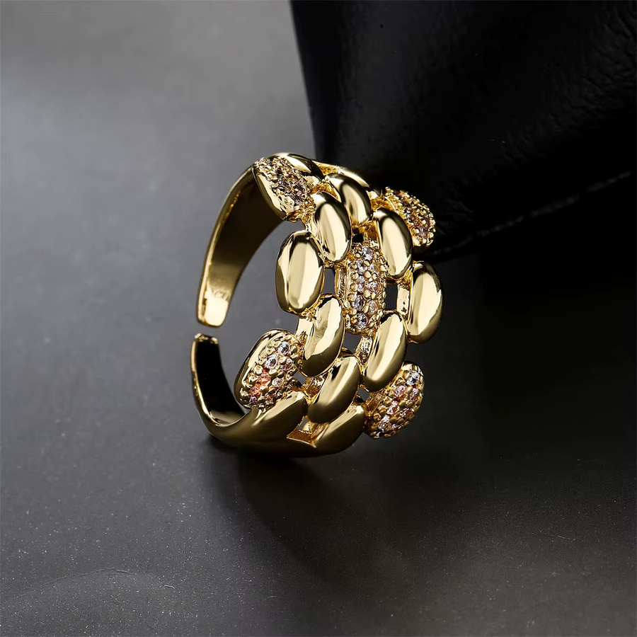NEWBUY Ring, Kupfer, Gold, Zirkonia, Damen - Bild 2