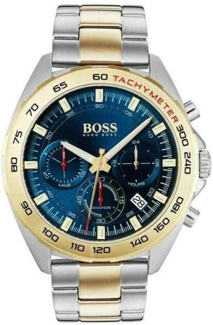 Hugo Boss Chronograph, Edelstahl, Bicolor, Blau, Quarz, 44 mm, Herren - Bild 1