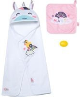 BABY born Kapuzenhandtuch Set Einhorn und Regenbogen in Rosa als Puppenzubehör - Bild 1