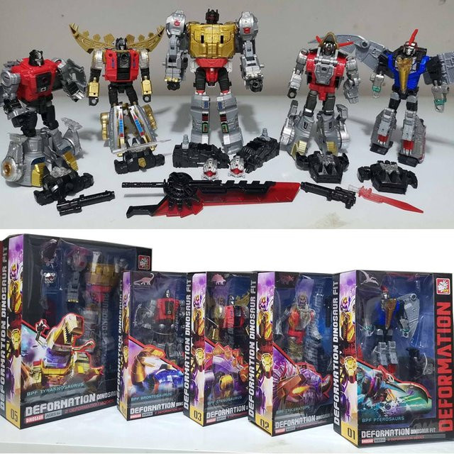 BPF Volcanicus 5-in-1 Kombinationsroboter, Verwandlungsspielzeug, Dinosaurier, ab 18 Jahre - Bild 1
