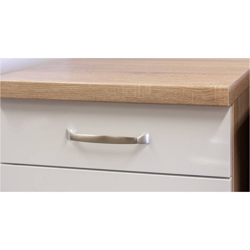 Flex-Well Küchen-Unterschrank Valero in Weiß Hochglanz und Sonoma Eiche, B/H/T: 30 x 86 x 60 cm - Bild 2
