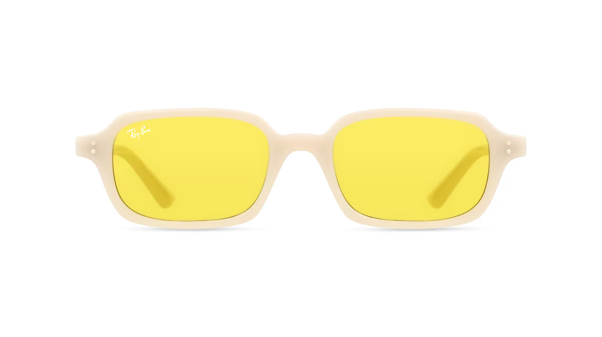 Ray-Ban RB4455 Sonnenbrille, Vollrand, Quadratisch, Kunststoff, Unisex, weiß - Bild 1