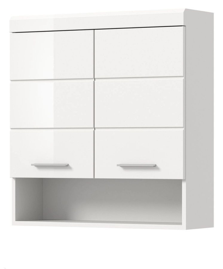 Inn.Furn Badezimmer Hängeschrank Shawn in Weiß Hochglanz mit offenen Regalfächern, B/H: 74 x 79 cm - Bild 1