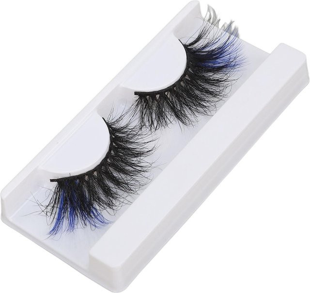 FunCouples Falsche Wimpern, 25mm, Blau, Damen, Wiederverwendbar - Bild 1
