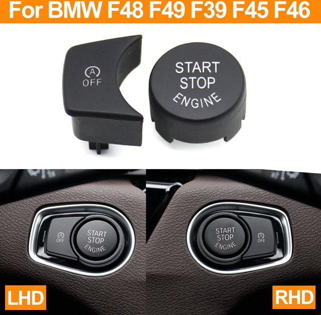 Motor Start Stop Schalter Abdeckung in Schwarz für BMW X1 X2 2er F48 F49 F39 F45 F46 - Bild 1