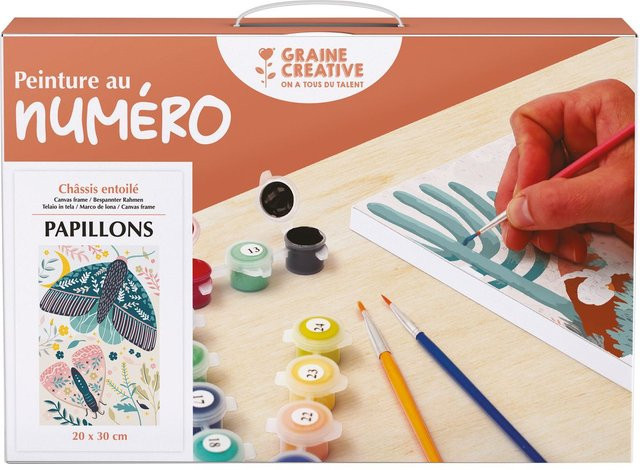 Graine Creative Malen nach Zahlen Keilrahmen Papillion Set - Bild 1