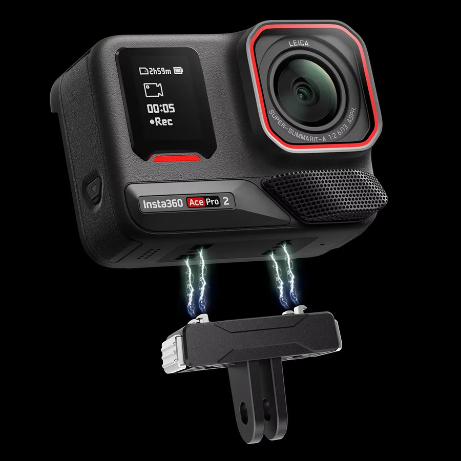 Insta360 Schnellwechselhalterung aus Aluminium mit magnetischem Adapter-Sockel in Schwarz für Insta360 X5 und Ace Pro 1 2 - Bild 3