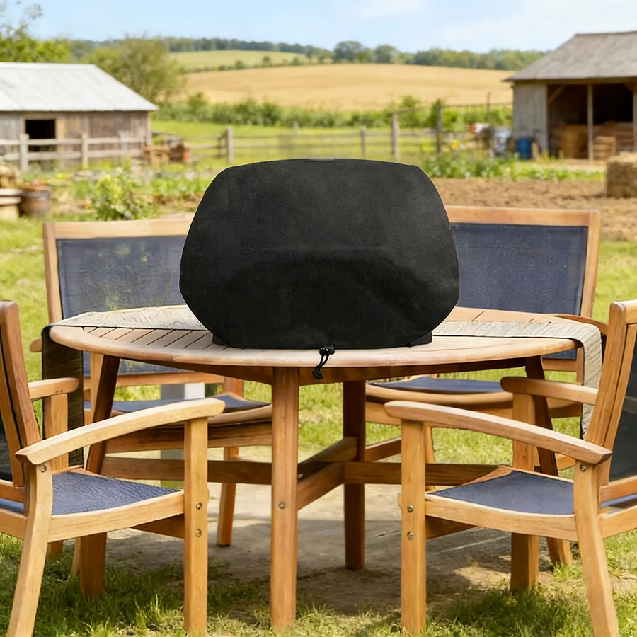 BBQ-Grillabdeckung für Außengrills in Schwarz mit Kordelzug-Design, B/T/H: 61,0 x 48,0 x 33,0 cm - Bild 4