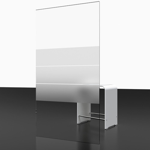WELLWATER Badewannentrennwand Orion aus Echtglas in Weiss, B/H: 112 x 140 cm - Bild 3