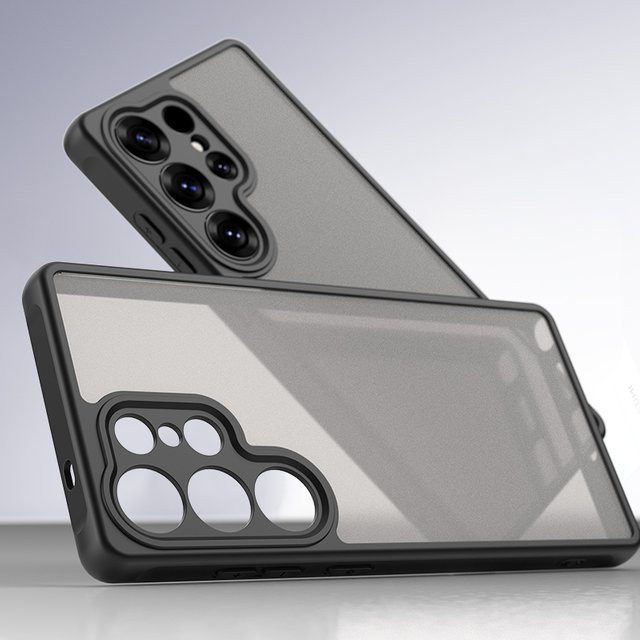 ARMOR stoßfeste matte Schutzhülle für Samsung Galaxy S24 FE, S24 Plus, S24 Ultra und S25 Edge in Schwarz - Bild 1
