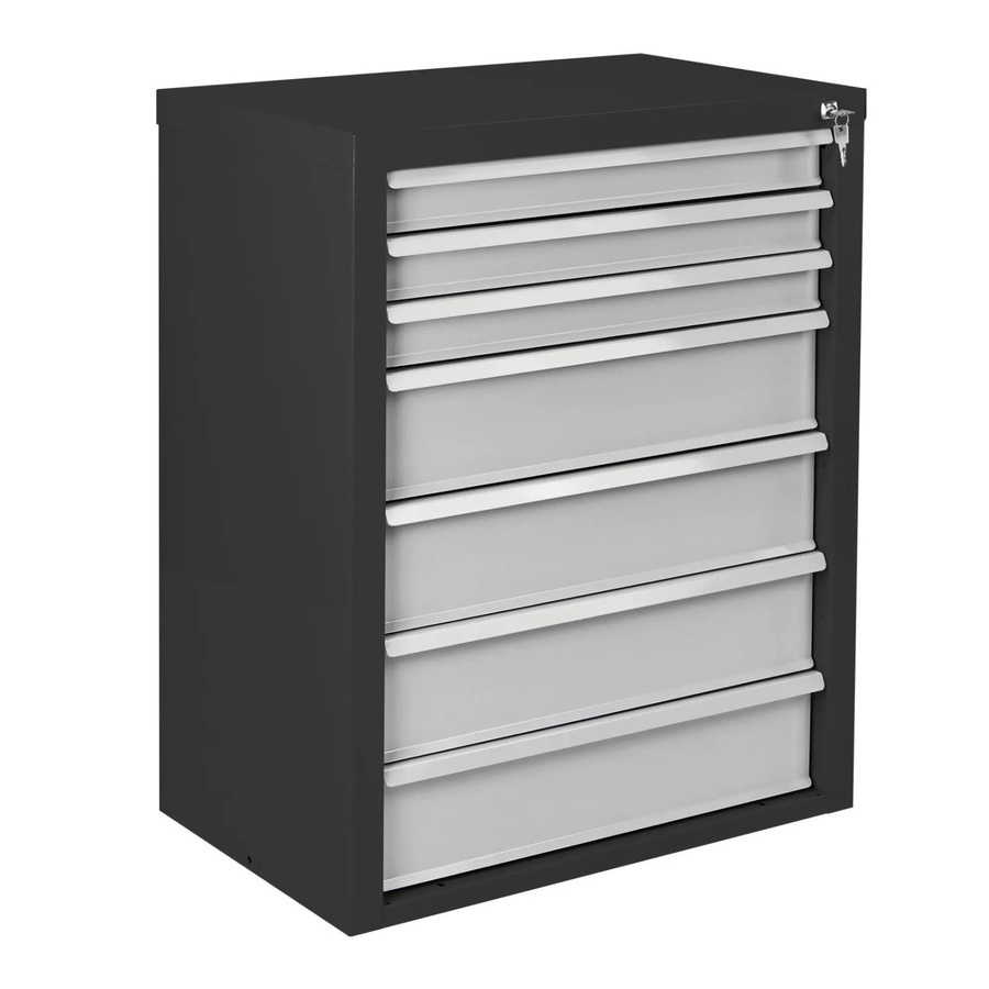 PROREGAL Schubladenschrank Kobra mit 7 Schubladen in Anthrazitgrau und Lichtgrau, H x B x T: 90 x 70 x 43,5 cm - Bild 2
