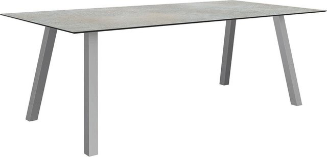 Stern Tisch Interno mit Edelstahl Tischplatte Silverstar 2.0 Quartz in Silver/Grey, B/T/H: 180 x 100 x 75 cm - Bild 1