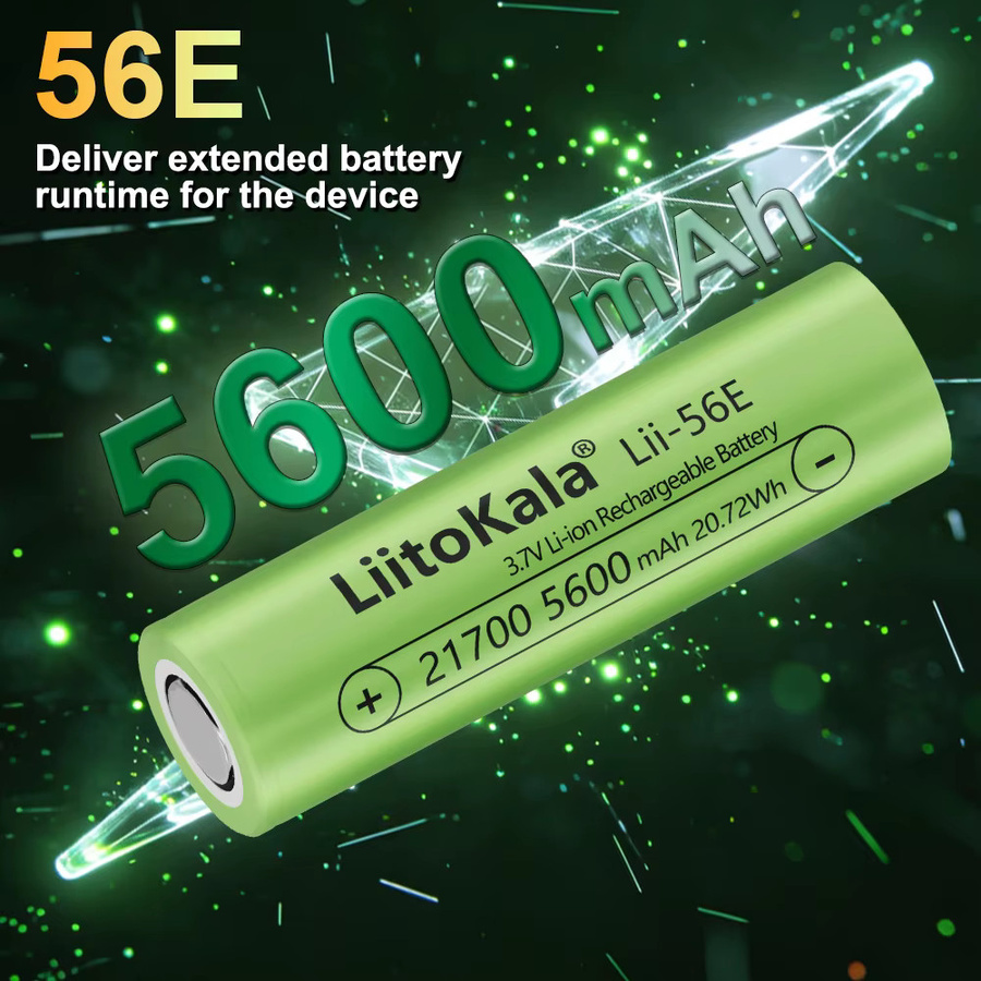 Liitokala Lii-56E Lithium-Ionen-Akku 21700 mit 5600mAh in Grün - Bild 3