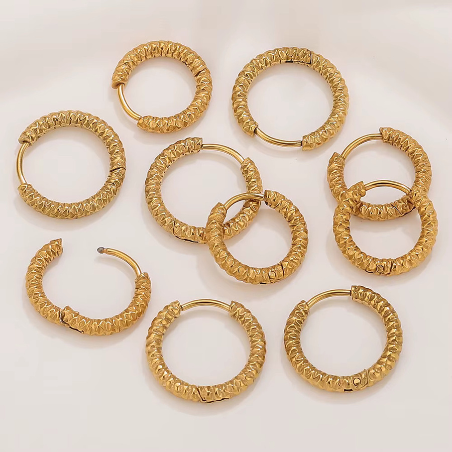Elomia Creolen Edelstahl, vergoldet, Gold, Damen - Bild 2