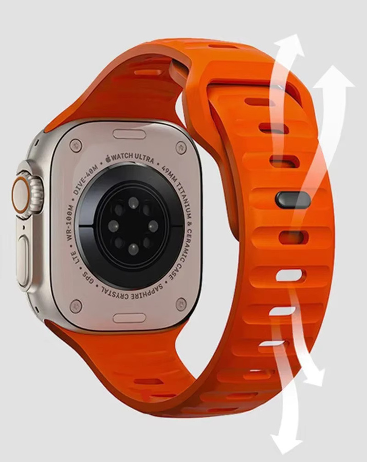 VATMENS Uhrenarmband Silikon, Sportarmband, Apple Watch Ultra 49 mm 46 mm 42 mm 44 mm 40 mm - Bild 3