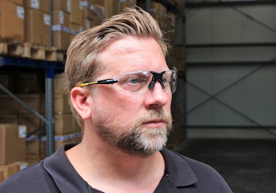 Bügelschutzbrille Flex von HELMUT FELDTMANN in Transparent mit flexiblen Bügeln nach EN 166 - Bild 1