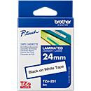 Brother TZe-251 Schriftbandkassette für P-touch, Breite: 24 mm, Farbe: Schwarz auf Weiß - Bild 6