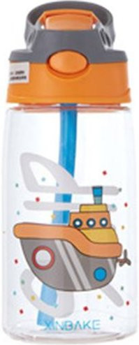 Mango Event Trinkbecher für Kinder mit Strohhalm und Deckel, auslaufsicherer Cartoon-Fütterungsbecher aus Kunststoff, Gelb, 480 ml - Bild 1