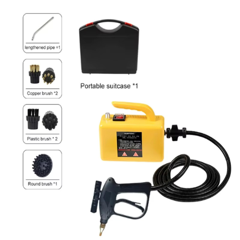 SUSWEETLIFE Handheld Dampfreiniger für Haushalt und Auto in Schwarz-Gelb mit Hochtemperatur-Sterilisation und EU-Stecker - Bild 4