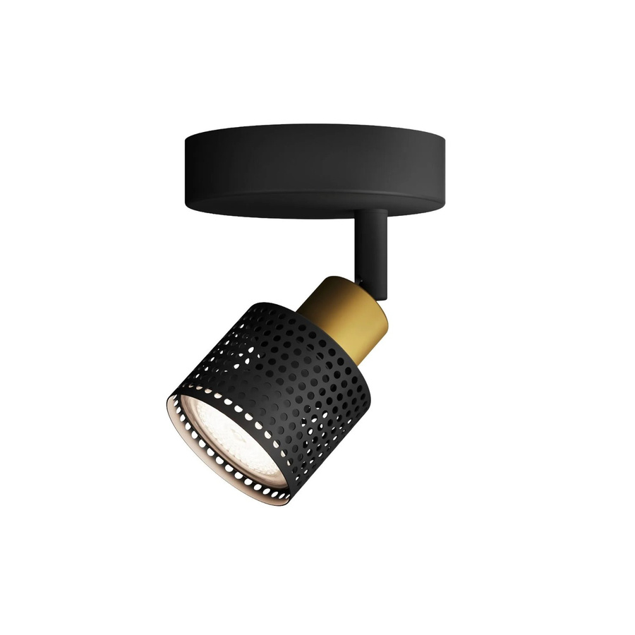 Philips Hue Spot Niall Wandleuchte, 1-flammig, LED, GU10, Schwarz-Gold, verstellbar - Bild 2