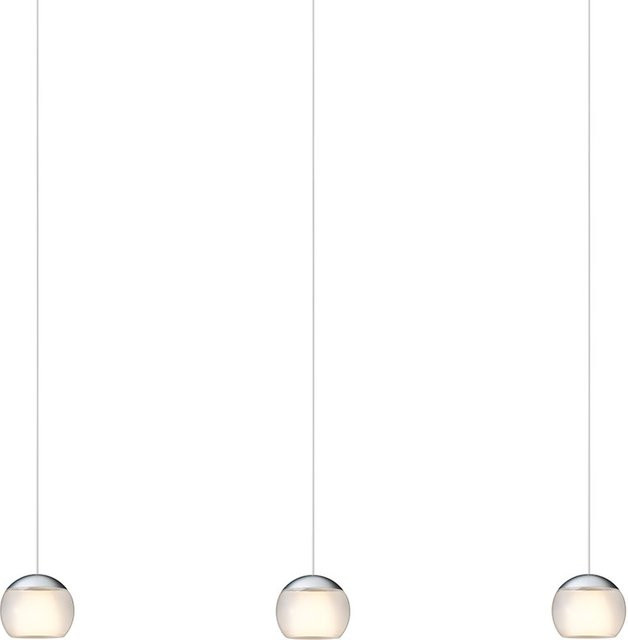 Oligo Balino LED-Pendelleuchte 3-flammig in Chrom matt-satiniert mit unsichtbarer Höhenverstellung und warmweißem Licht (2700K) - Bild 1