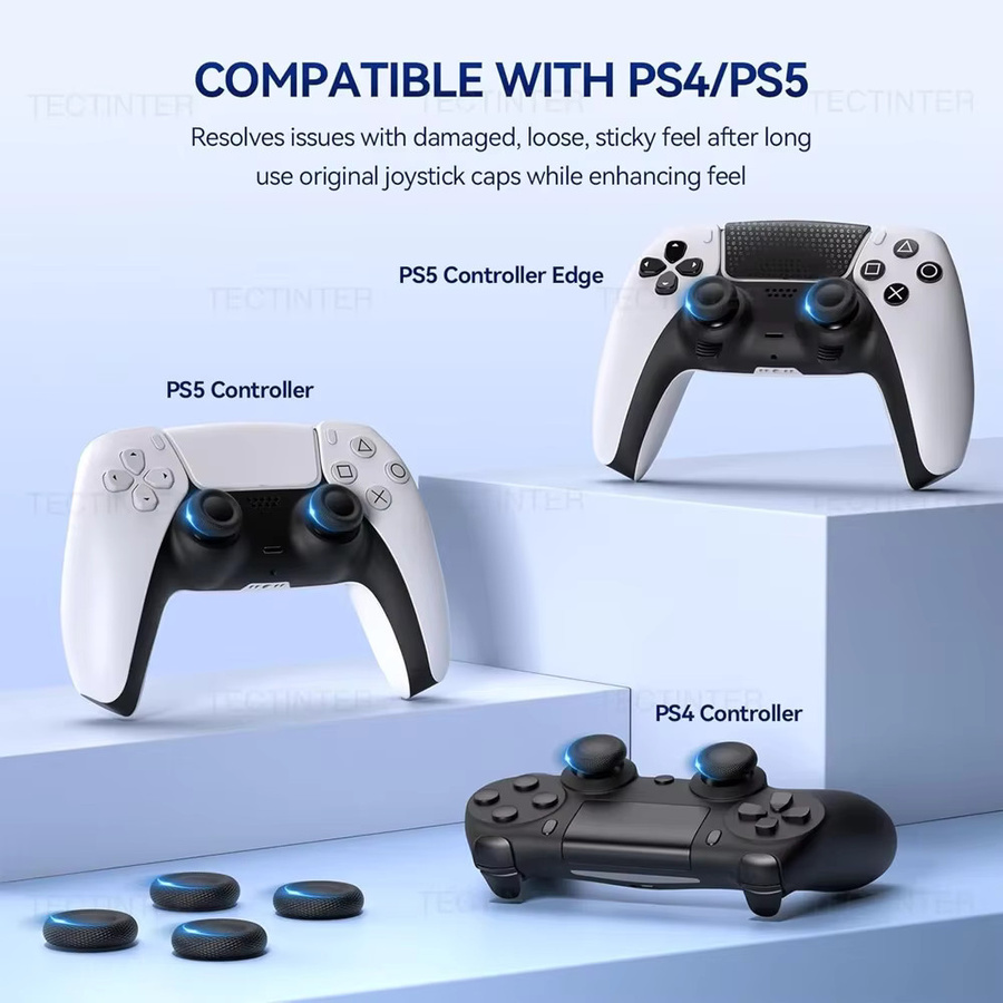 Sony Joystick-Ersatzkappen für Playstation PS4 und PS5 Controller in Schwarz - Bild 5