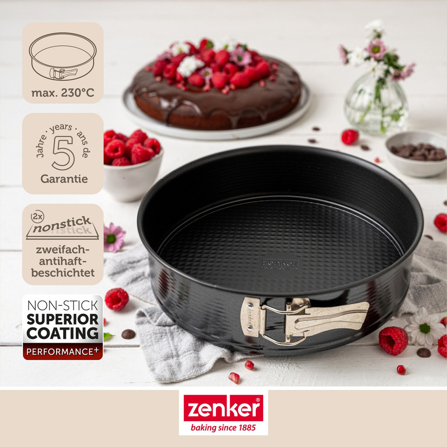 Zenker Springform Perfect Black+ mit Flachboden, Schwarz, Durchmesser: 24 cm - Bild 3