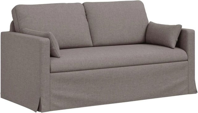 vidaXL Sofa in Taupe mit Stoffbezug und Metallrahmen, B/T/H: 158 x 78 x 80 cm - Bild 1