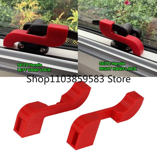 Dometic Fensterriegel für Wohnwagen und Camper, 1 Paar Sicherheitsschlösser, Rot - Bild 1