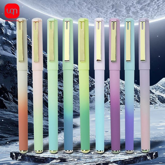 WQN Matte Gelstifte mit Farbverlauf, 0,7 mm Spitze, mehrfarbige Tinte, 4 oder 8 Stück Set für Schule und Büro - Bild 1